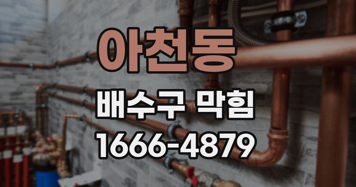 아천동 배수구 막힘