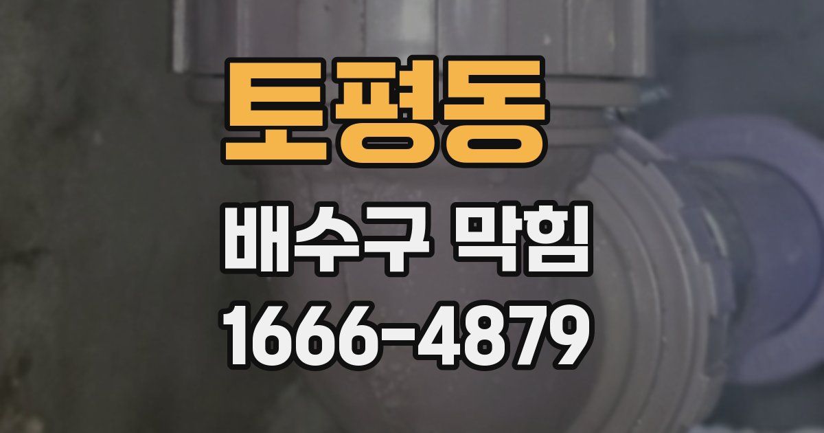 토평동 배수구 막힘