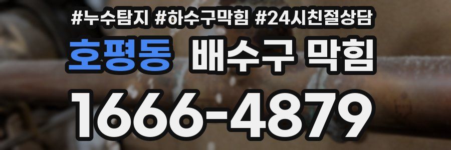 호평동 배수구 막힘