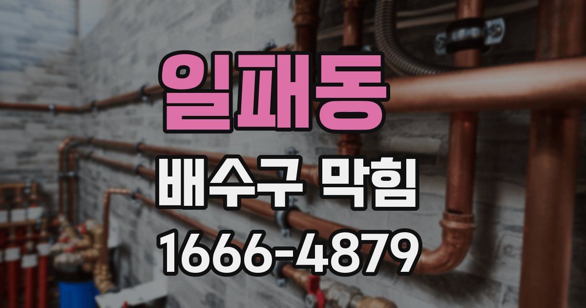 일패동 배수구 막힘