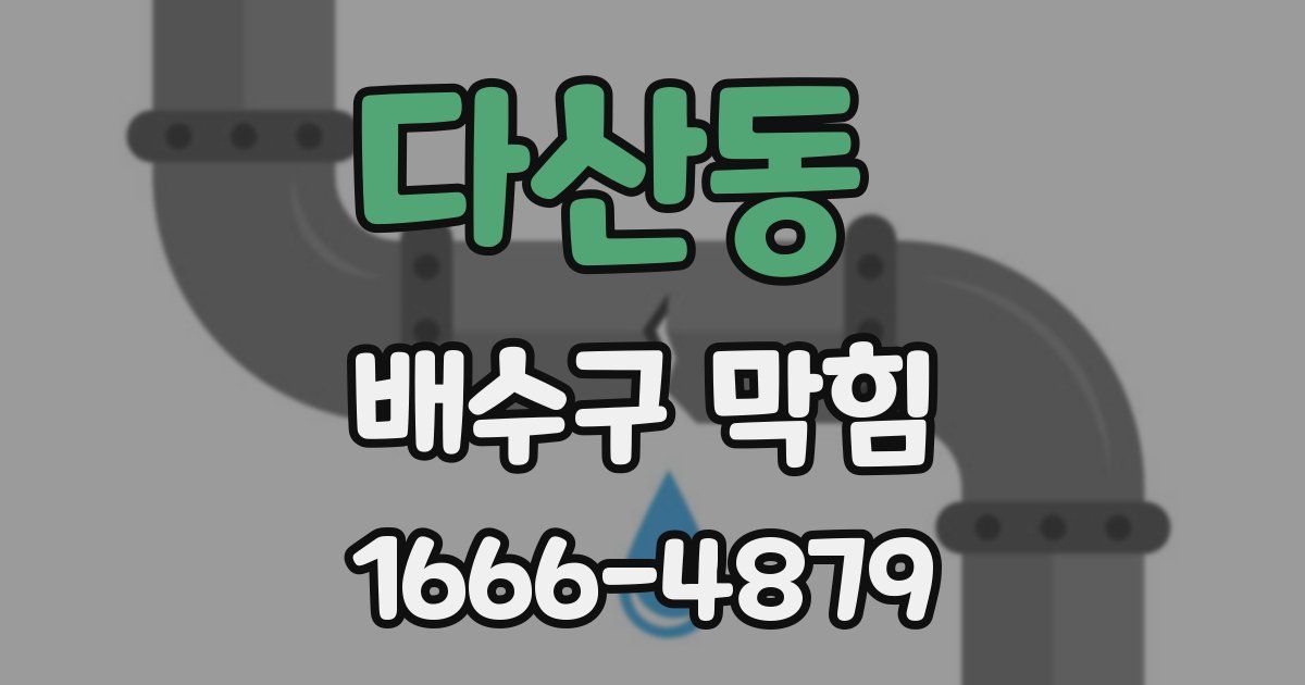 다산동 배수구 막힘