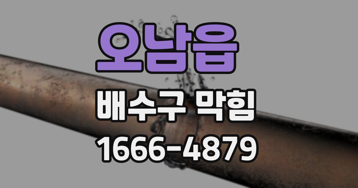 오남읍 배수구 막힘