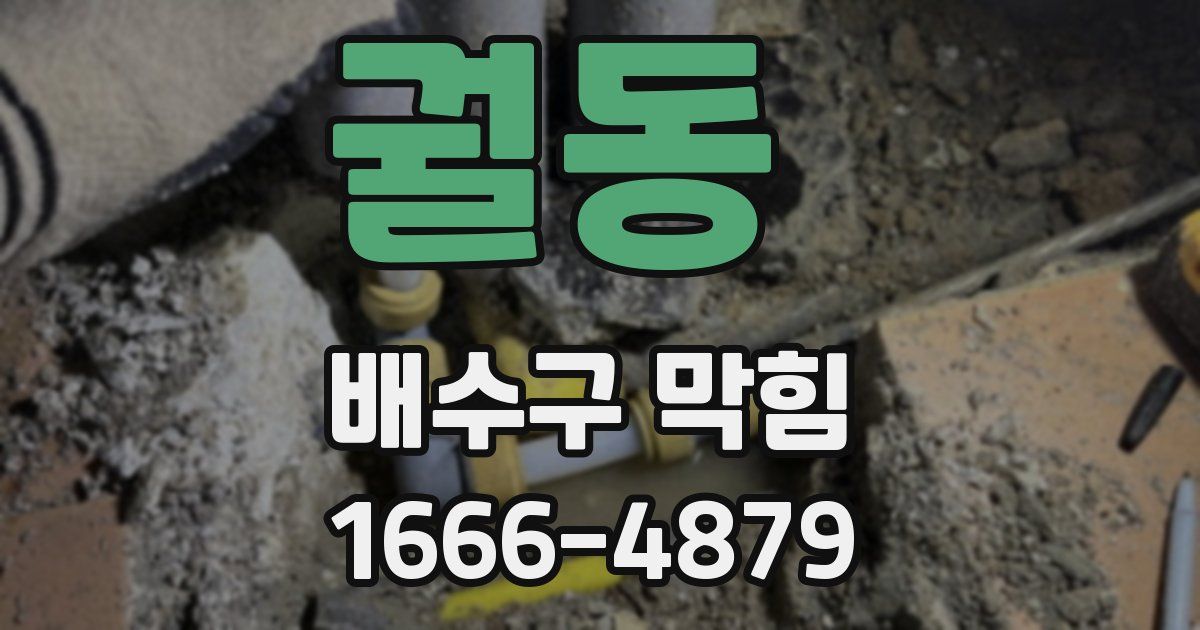 궐동 배수구 막힘