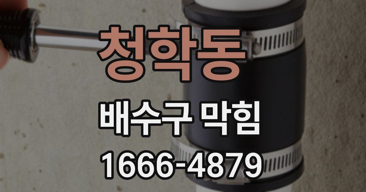 청학동 배수구 막힘