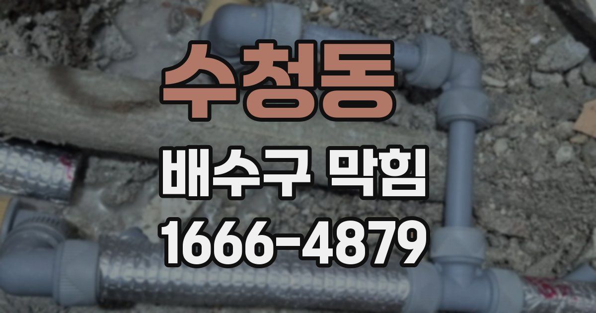 수청동 배수구 막힘