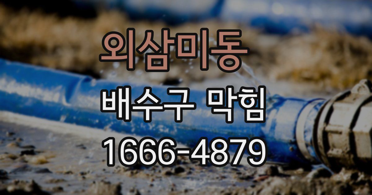 외삼미동 배수구 막힘