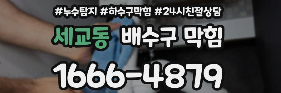 세교동 배수구 막힘