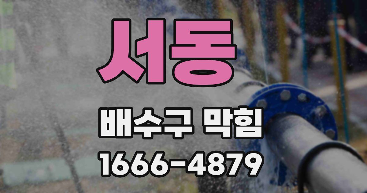 서동 배수구 막힘