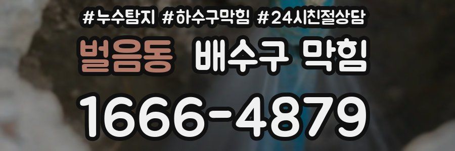 벌음동 배수구 막힘