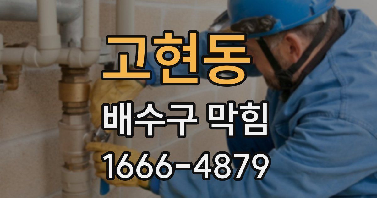 고현동 배수구 막힘