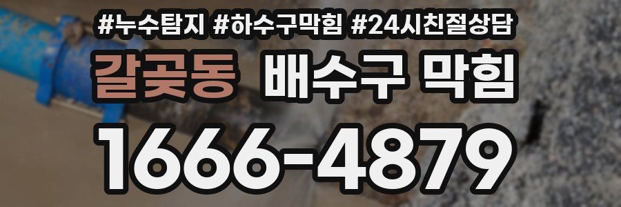 갈곶동 배수구 막힘