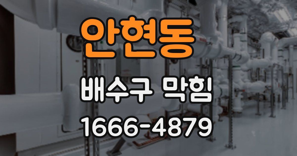 안현동 배수구 막힘