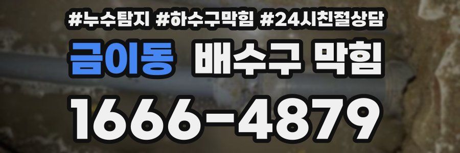 금이동 배수구 막힘