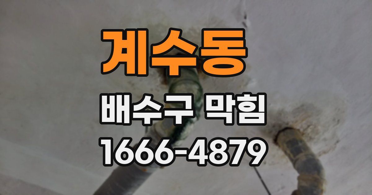 계수동 배수구 막힘