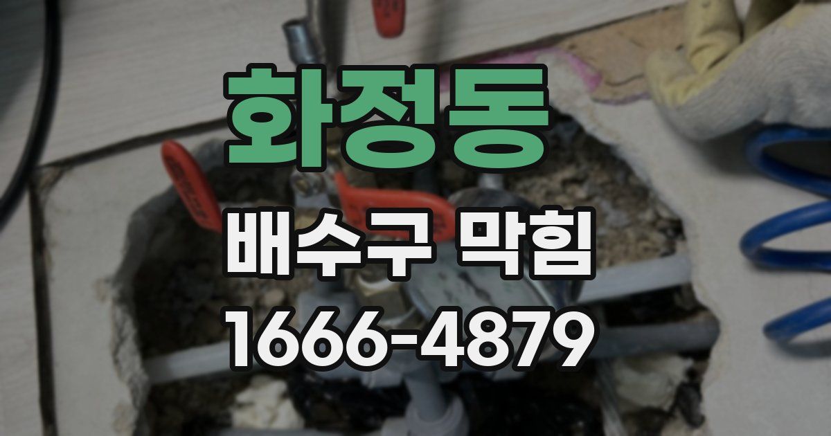 화정동 배수구 막힘