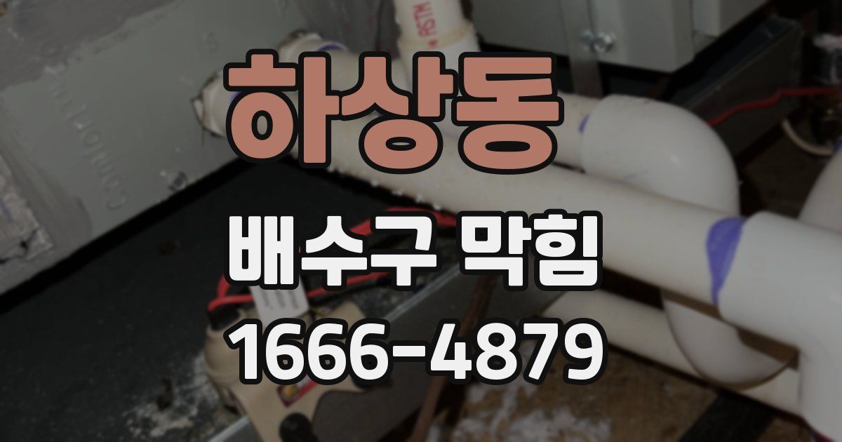 하상동 배수구 막힘