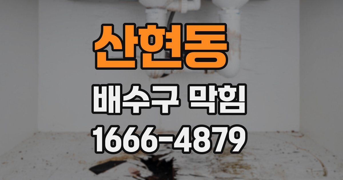 산현동 배수구 막힘