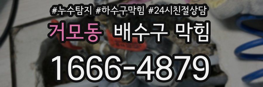 거모동 배수구 막힘