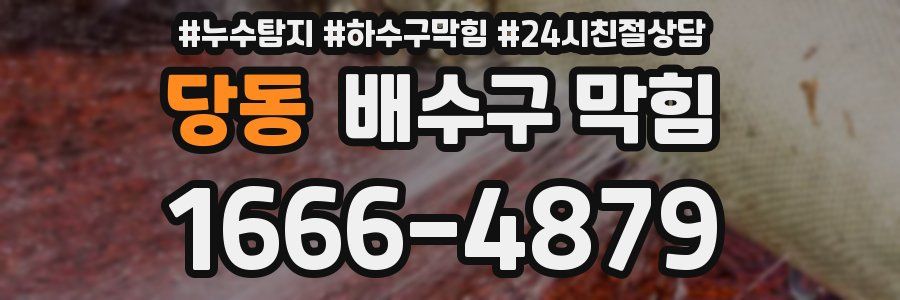 당동 배수구 막힘