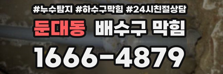 둔대동 배수구 막힘