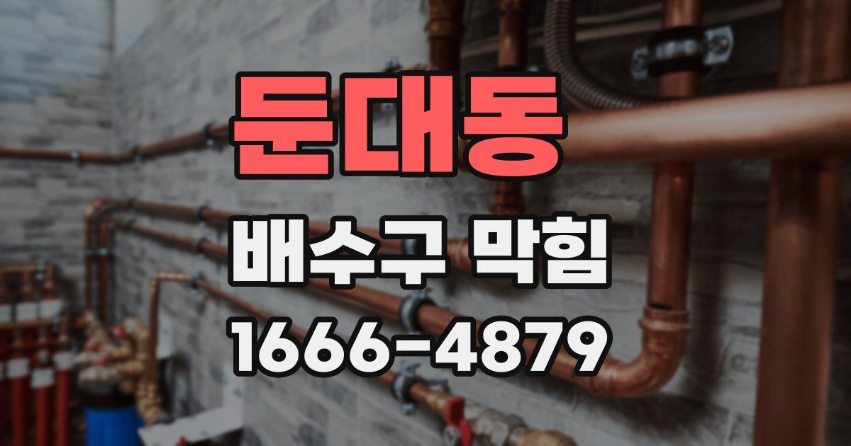 둔대동 배수구 막힘