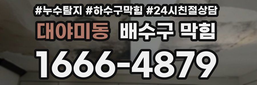 대야미동 배수구 막힘