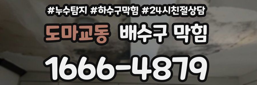 도마교동 배수구 막힘