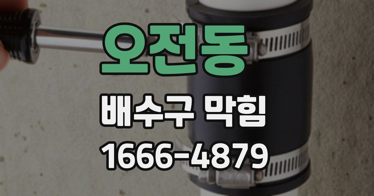오전동 배수구 막힘