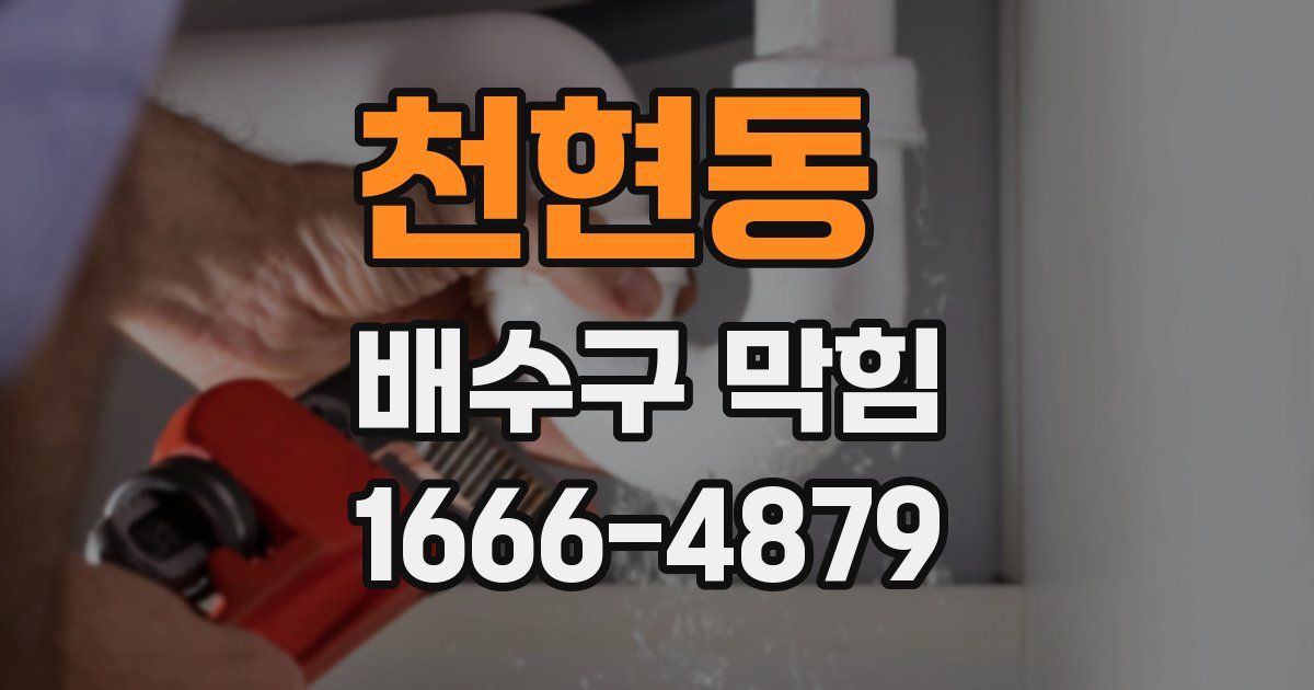 천현동 배수구 막힘