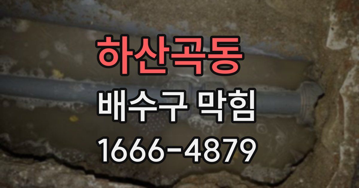 하산곡동 배수구 막힘
