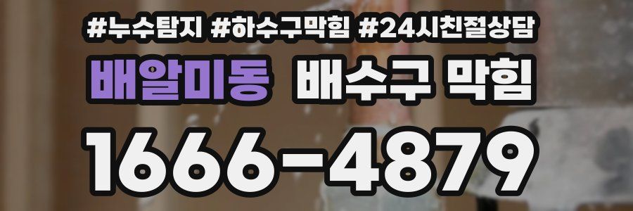 배알미동 배수구 막힘