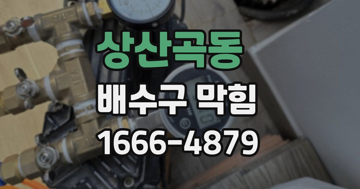상산곡동 배수구 막힘