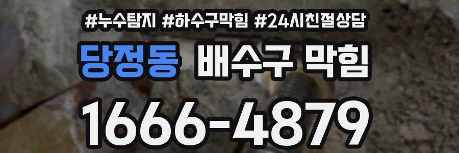 당정동 배수구 막힘