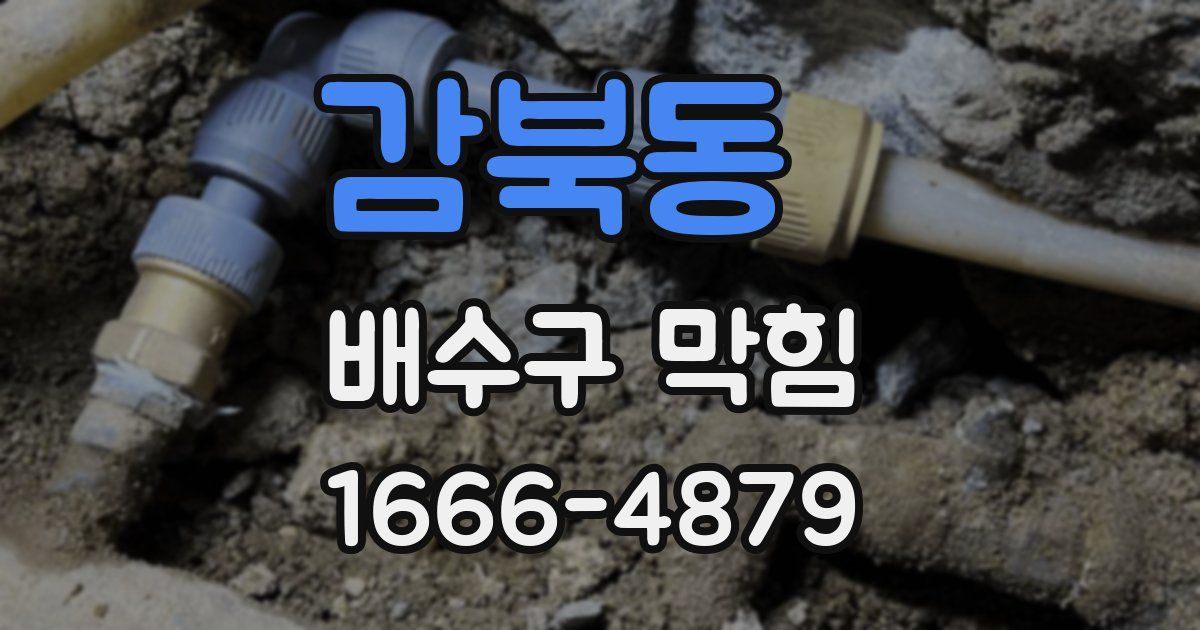 감북동 배수구 막힘
