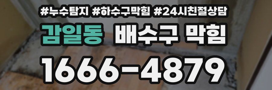 감일동 배수구 막힘