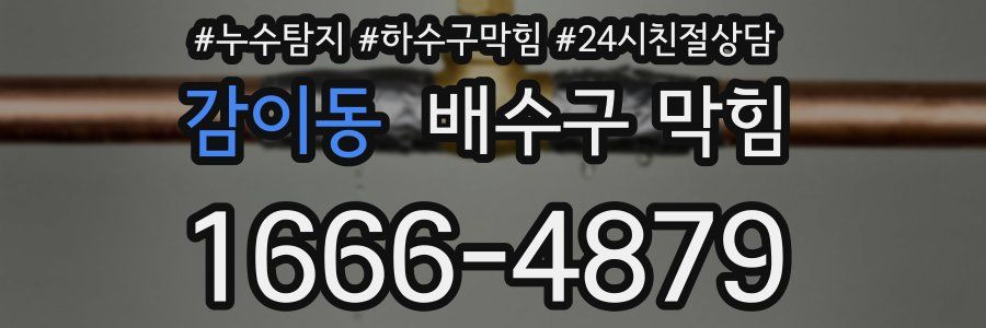 감이동 배수구 막힘