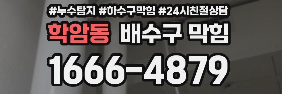 학암동 배수구 막힘