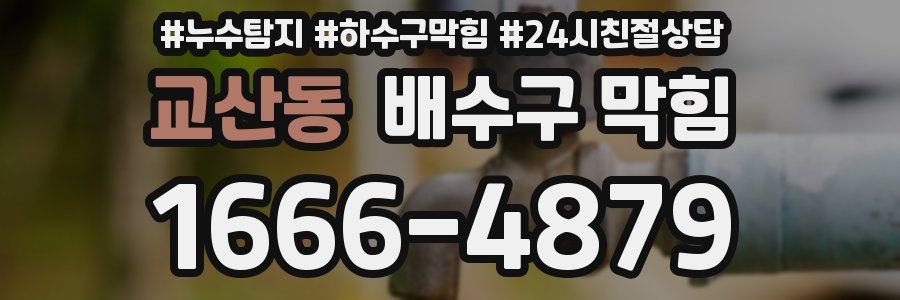 교산동 배수구 막힘