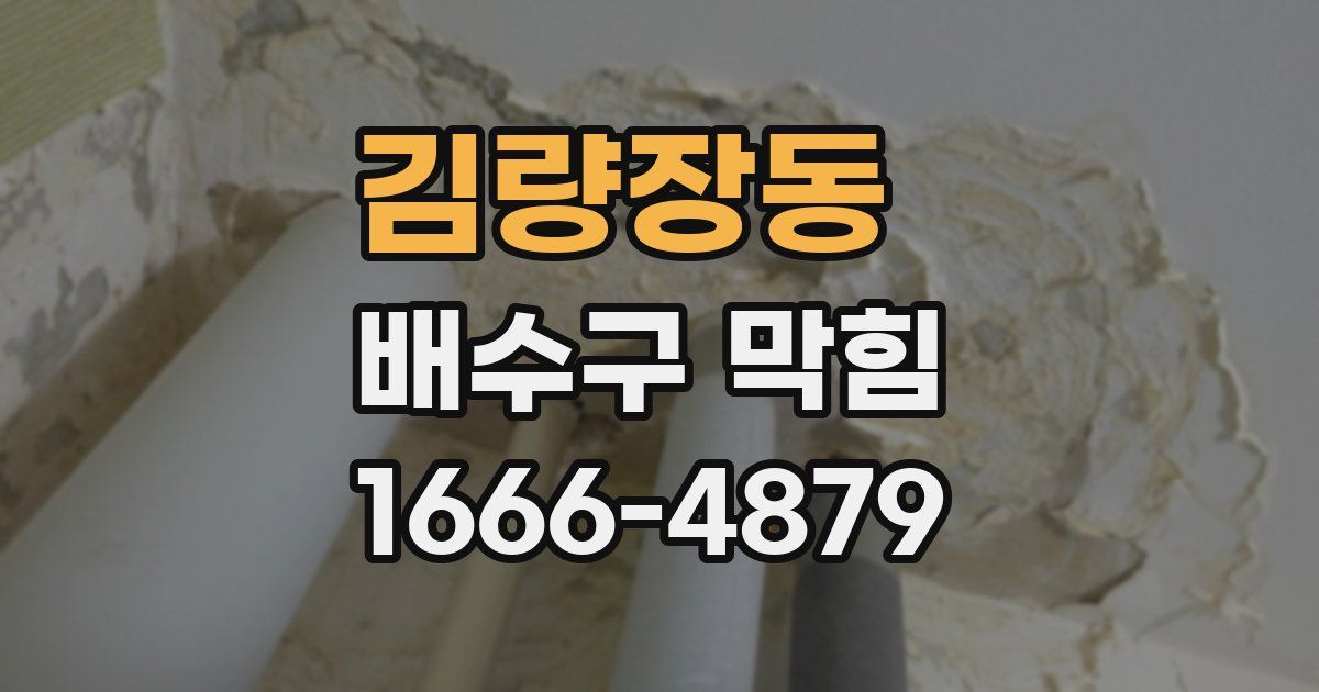 김량장동 배수구 막힘