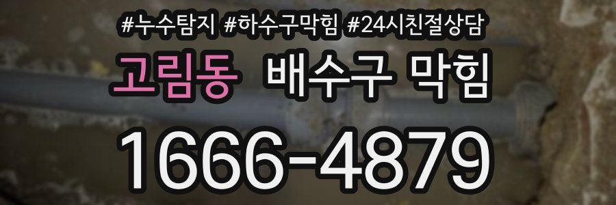 고림동 배수구 막힘