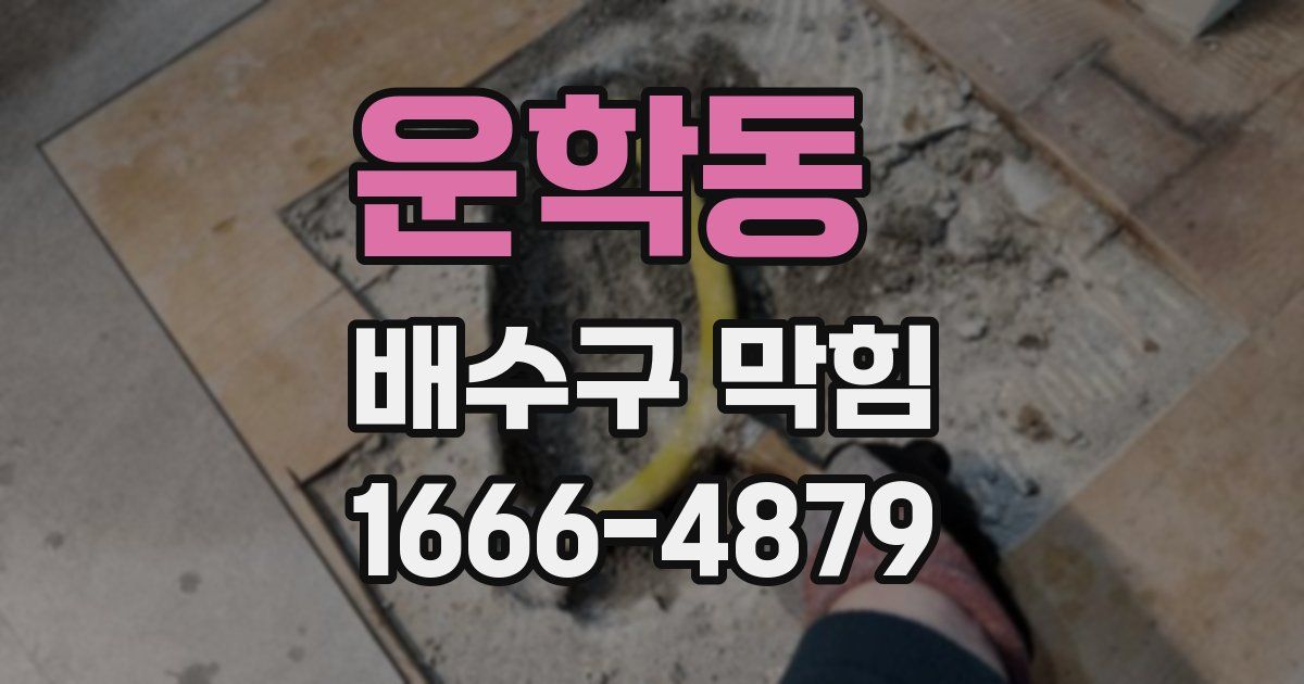운학동 배수구 막힘