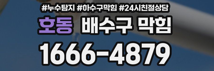 호동 배수구 막힘