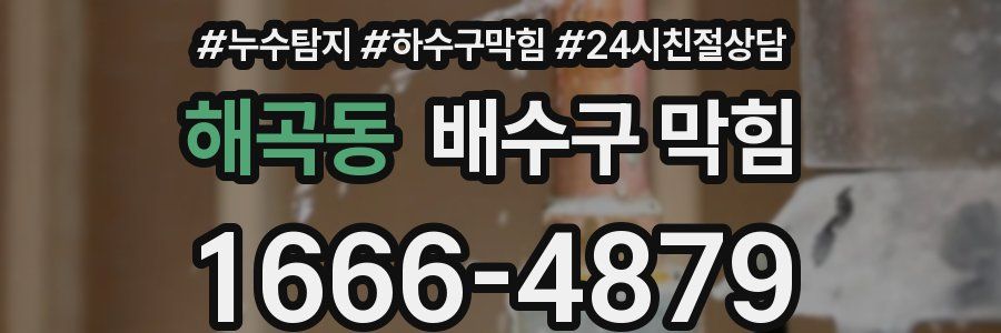 해곡동 배수구 막힘