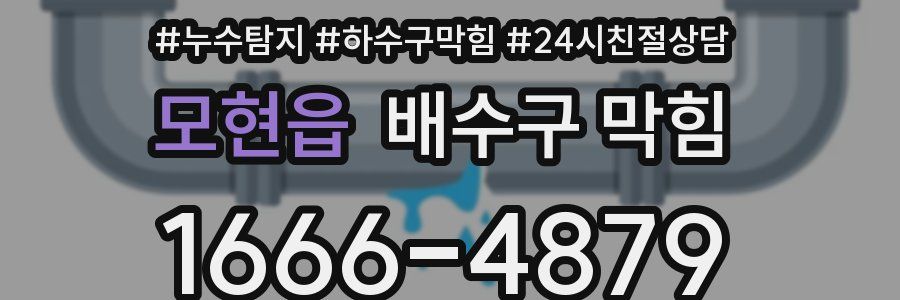 모현읍 배수구 막힘