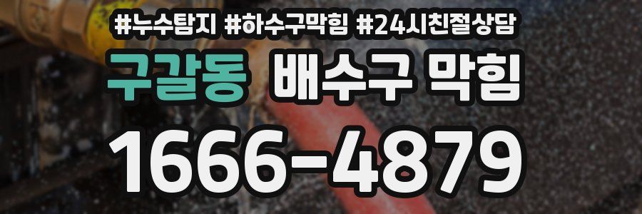 구갈동 배수구 막힘