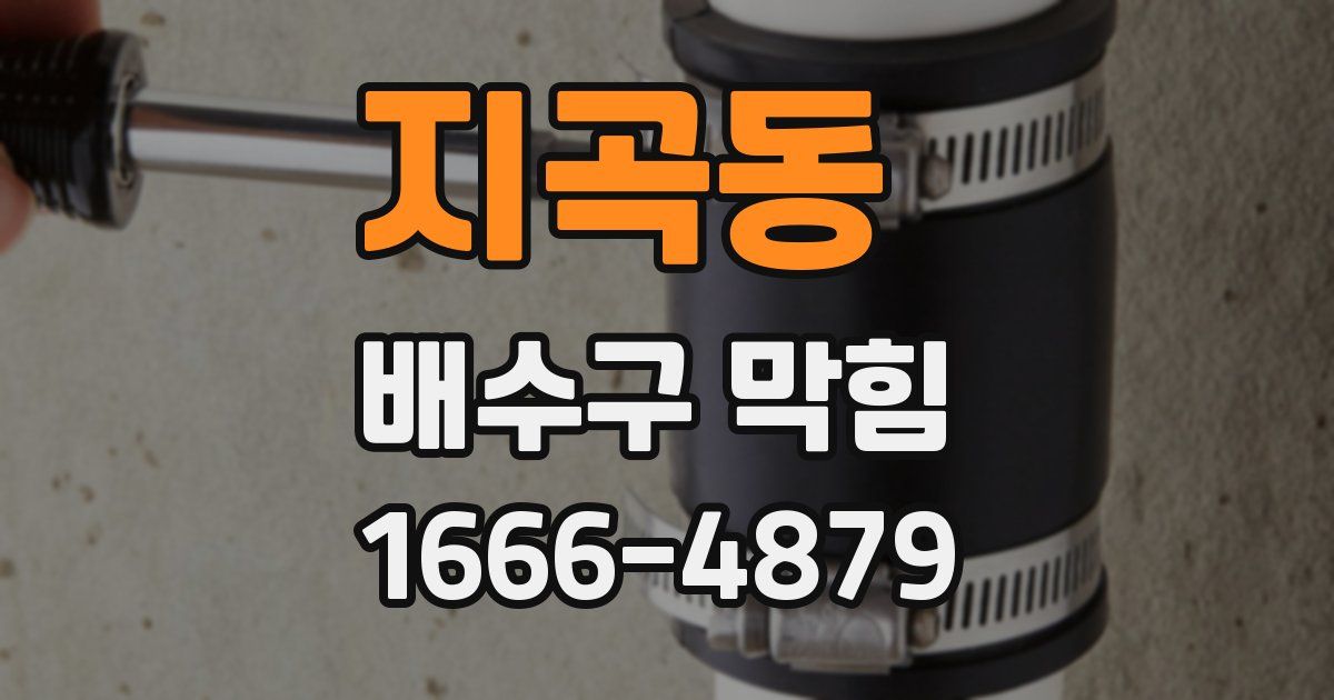 지곡동 배수구 막힘