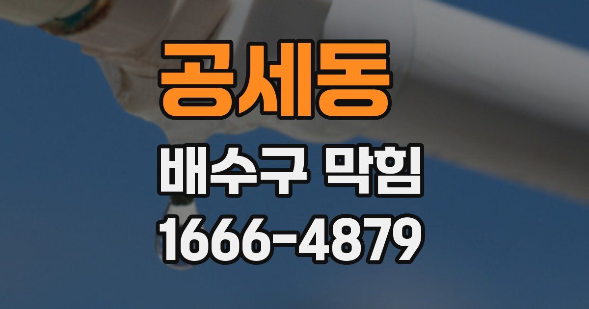공세동 배수구 막힘