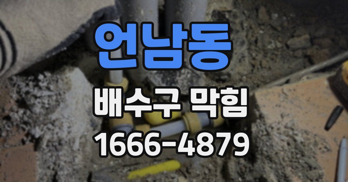 언남동 배수구 막힘