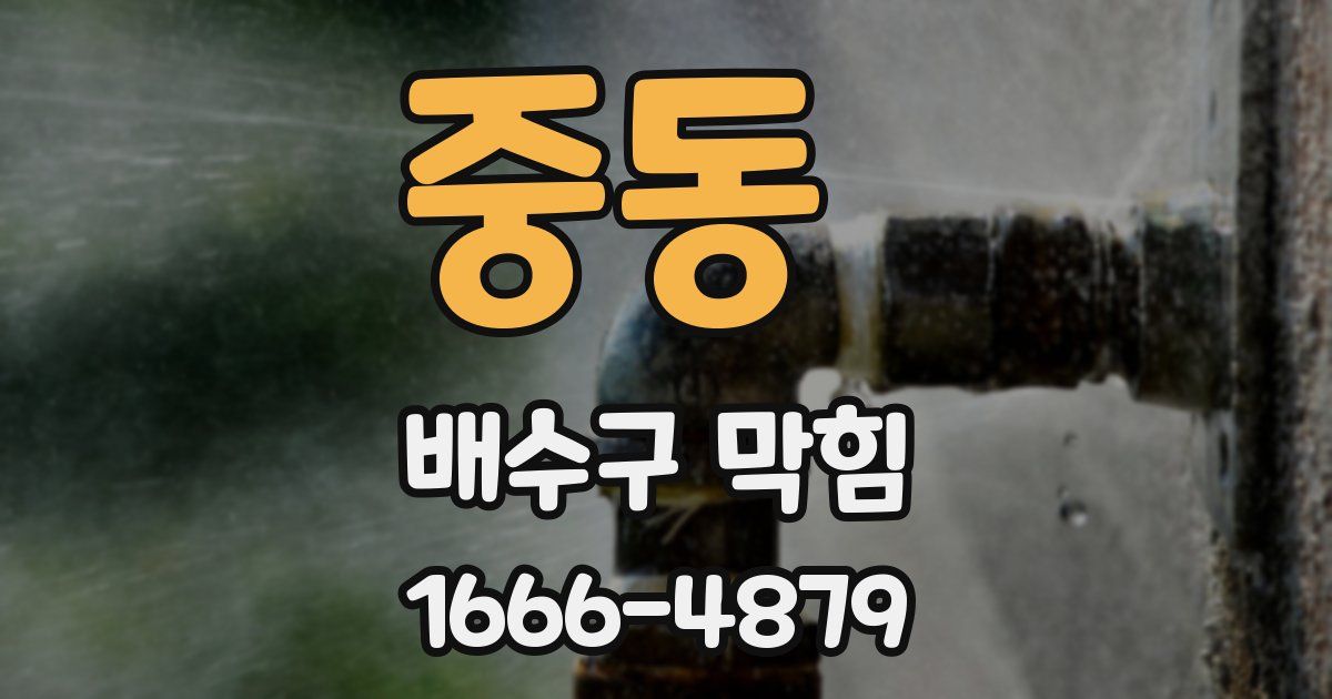 중동 배수구 막힘