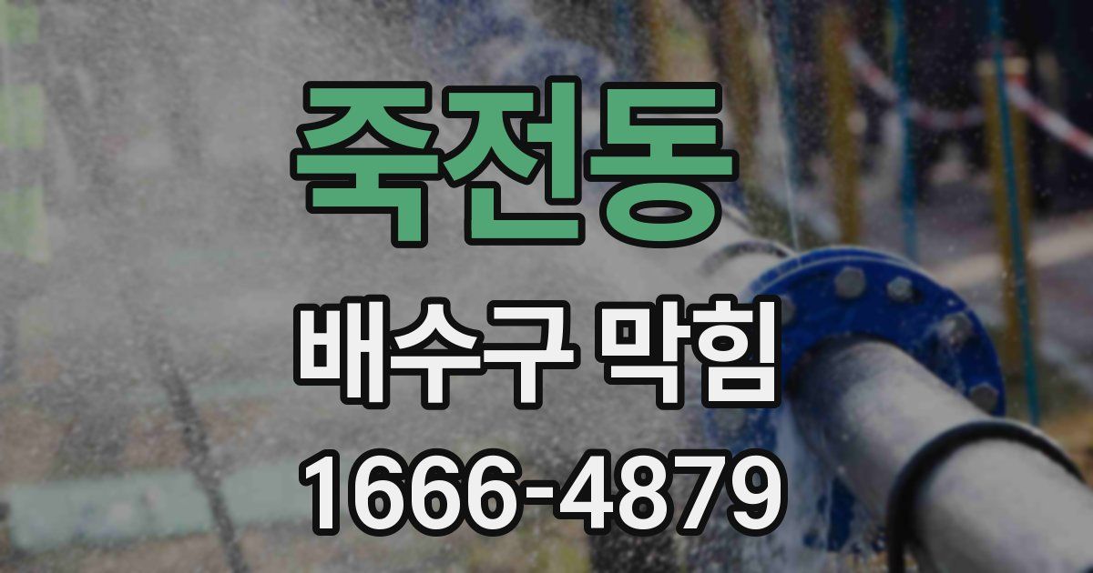 죽전동 배수구 막힘